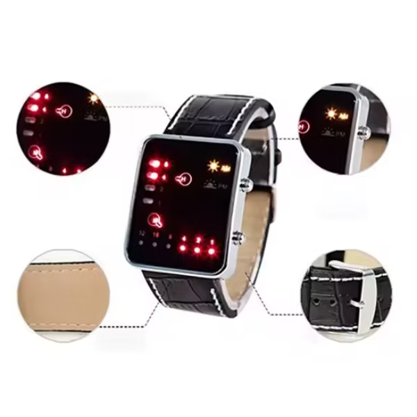 ساعت مچی دیجیتال طرح Fire Binary
