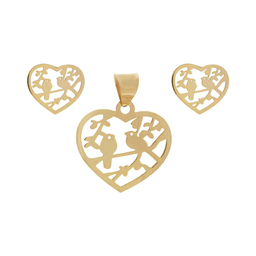 نیم ست طلا 18 عیار زنانه الن نار مدل 0169