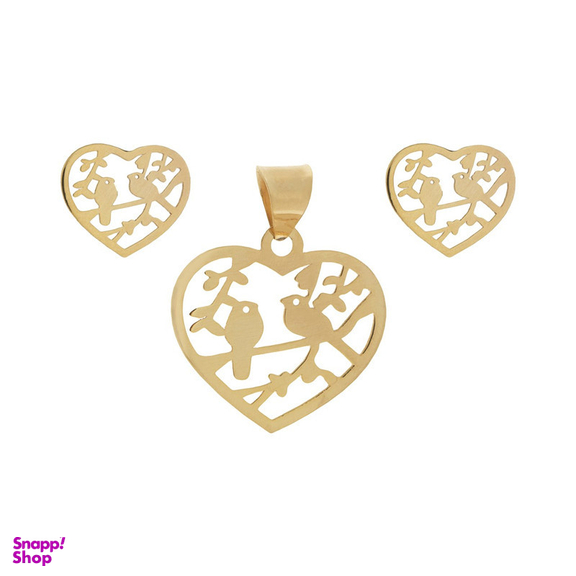 نیم ست طلا 18 عیار زنانه الن نار مدل 0169