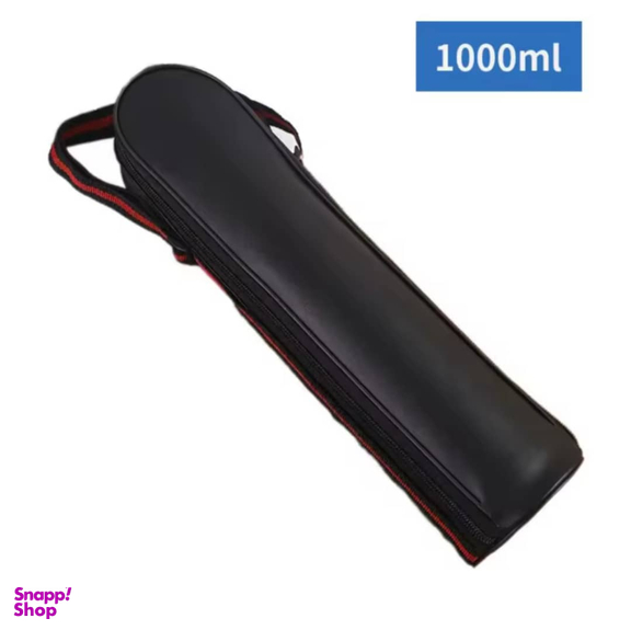فلاسک قلمی یونیک مدل UN-98 ظرفیت 1000 میلی لیتر همراه کاور چرم‌