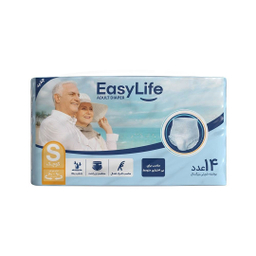 پوشینه بزرگسال ایزی لایف کد 001 سایز کوچک بسته 14 عددی