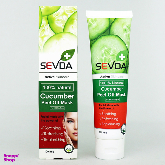 ماسک صورت سودا مدل ذغال یخ و خیار حجم 100 میلی لیتر مجموعه 2 عددی