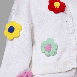 ژاکت زنانه گره استایل مدل همیشه بهار رنگ سفید