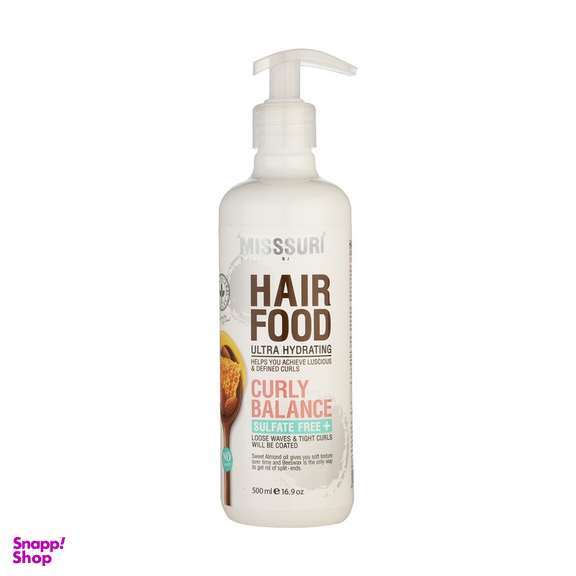 ماسک مو میسوری مدل Curly Balance مناسب موهای فر و مجعد حجم 500 میلی لیتر