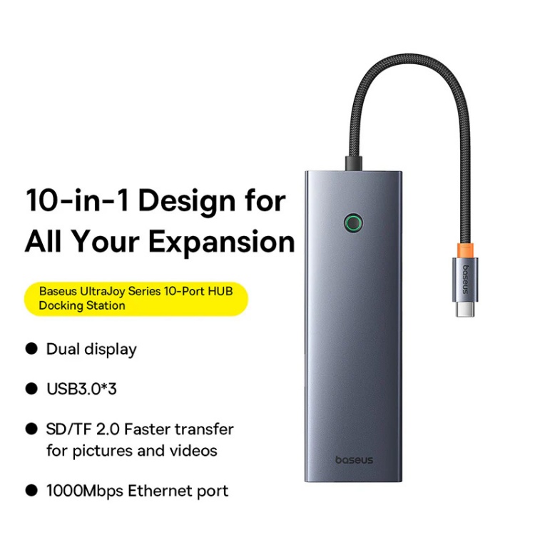 هاب 10 پورت Type-C بیسوس مدل UltraJoy Series B0005280C811-00