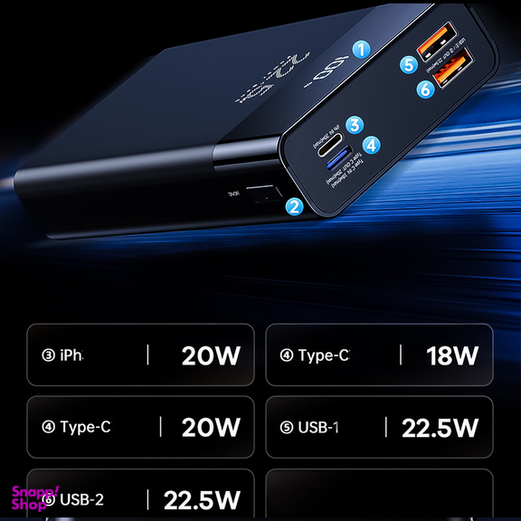 پاوربانک ریمکس مدل RPP-672 ظرفیت 20000 میلی آمپر ساعت