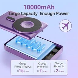 پاوربانک مغناطیسی میکروپک مدل WPB-310 20W ظرفیت 10000 میلی‌ آمپر ساعت