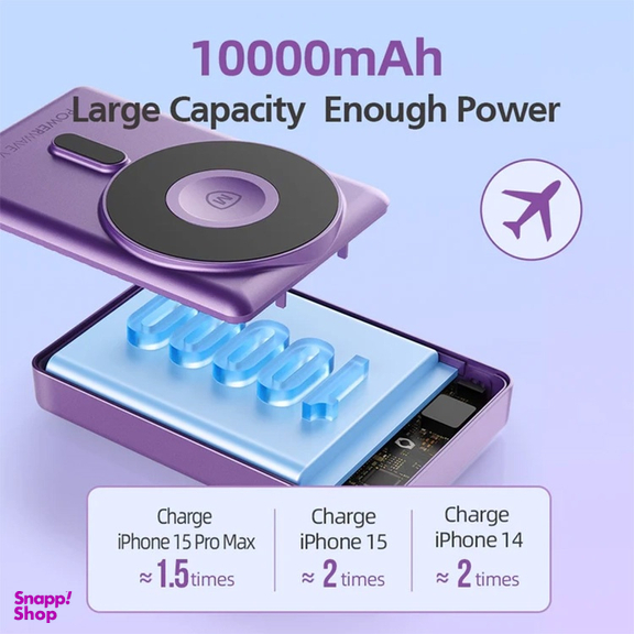 پاوربانک مغناطیسی میکروپک مدل WPB-310 20W ظرفیت 10000 میلی آمپر ساعت