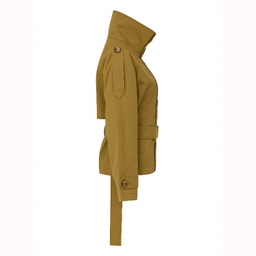 کت زنانه ترنچ مدل t766 رنگ شتری روشن