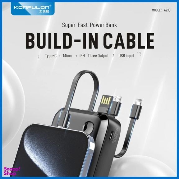 پاوربانک کانفلون مدل A23Q ظرفیت 20000 میلی آمپر ساعت