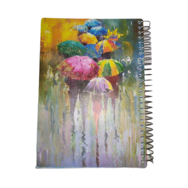 دفتر 100 برگ مشق شمس طرح چتر رنگی اکلیلی