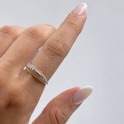 انگشتر طلا 18 عیار زنانه اپال گلد مدل پانیذ sh0303