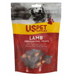 تشویقی سگ یو اس پت مدل دمبلی طعم بره وزن 100 گرم