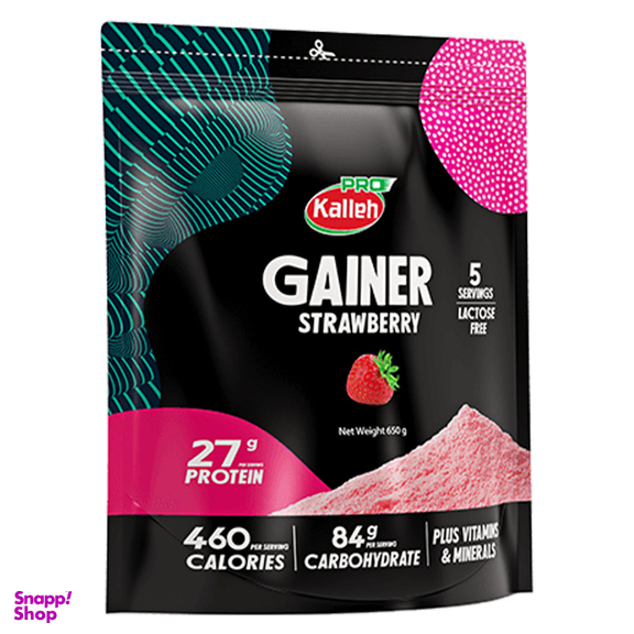 پودر گینر کاله مدل توت فرنگی وزن 650 گرم