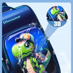 کوله پشتی صندوقی پسرانه طرح دایناسور کد 48