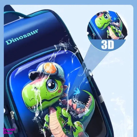 کوله پشتی صندوقی پسرانه طرح دایناسور کد 48