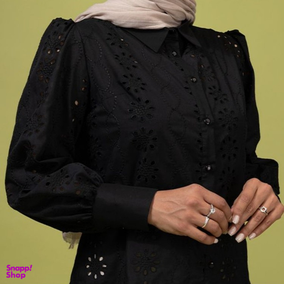 شومیز زنانه برنس مدل آرمینا رنگ مشکی