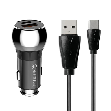 شارژر فندکی 38 وات کینگ استار مدل KC140 PD به همراه کابل USB-C