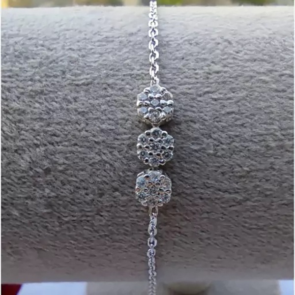 دستبند نقره زنانه گیرا طرح فلاور G0588