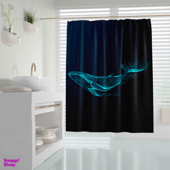 پرده حمام دلفین مدل Phantom سایز 200×180 سانتی متر