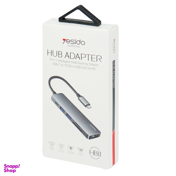 هاب 6 پورت USB-C یسیدو مدل HBII