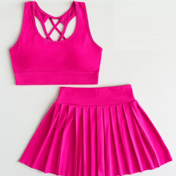 ست کراپ تاپ و دامن تنیس زنانه مدل 9202