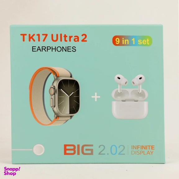 ساعت هوشمند مدل TK17 ULTRA2 9in1 به همراه ایرفون بلوتوثی