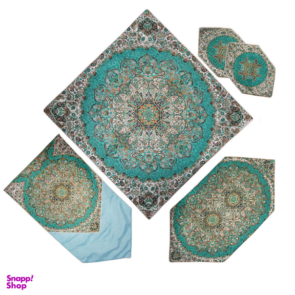 رومیزی ترمه مدل شمی کد SBZ مجموعه 5 عددی