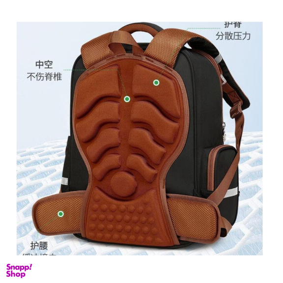 کوله پشتی مدرسه مدل فانتزی دوبند چرمی کد m0473