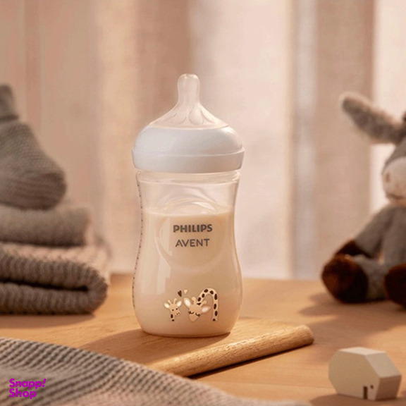 شیشه شیر نچرال اونت طرح زرافه کد SCF070/22 گنجایش 260 میلی لیتر