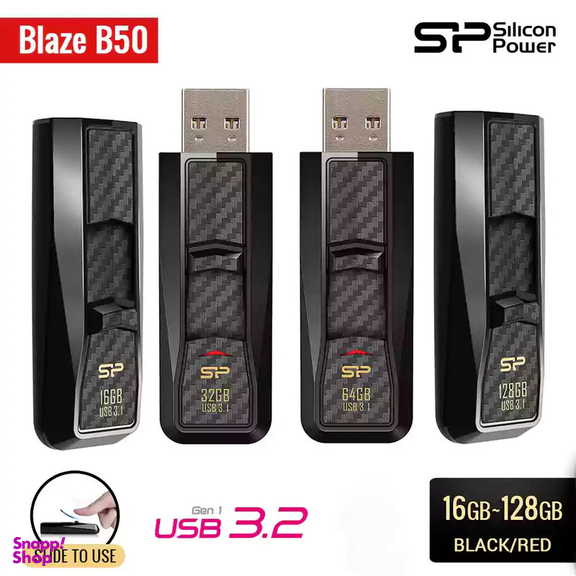 فلش مموری سیلیکون پاور مدل Blaze B50 ظرفیت 256 گیگابایت