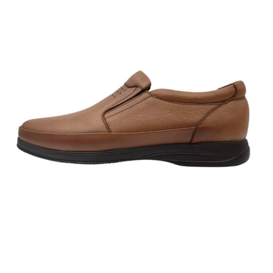 کفش طبی مردانه چرم ریباری مدل R79 رنگ عسلی