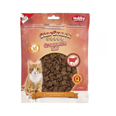 تشویقی گربه نوبی مدل اسنک طعم بیف وزن 125 گرم