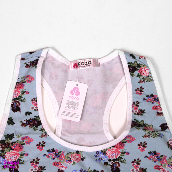 ست شورت و نیم تنه زنانه کوزا مدل my9113-5 رنگ آبی