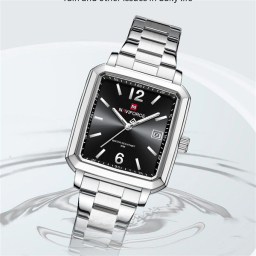 ساعت مچی عقربه ای زنانه نیوی فورس مدل NF9252SBS رنگ نقره ای مشکی