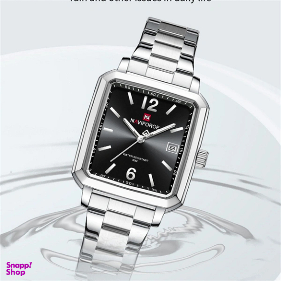 ساعت مچی عقربه ای زنانه نیوی فورس مدل NF9252SBS رنگ نقره ای مشکی