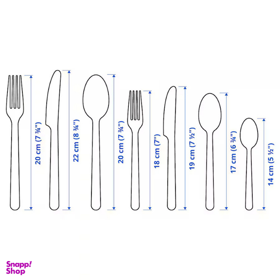 سرویس قاشق و چنگال 56 پارچه ایکیا کد 903.997.50