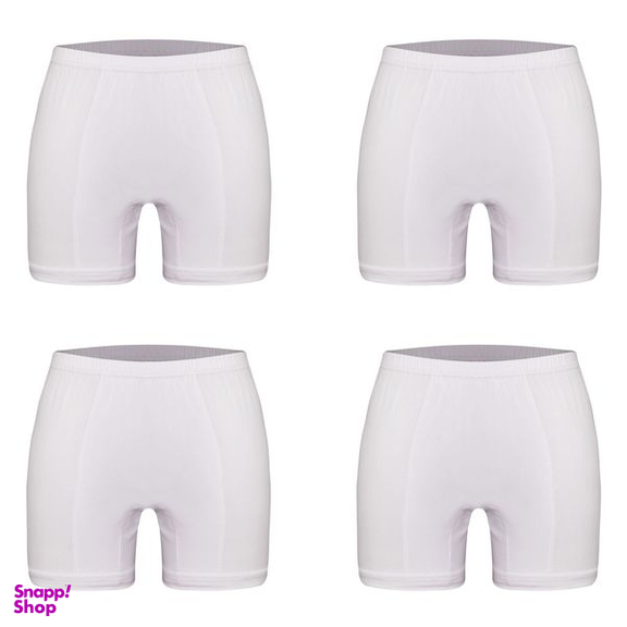 شورت مردانه ماییلدا مدل پادار پنبه ای کد 4702-4 رنگ سفید بسته 4 عددی