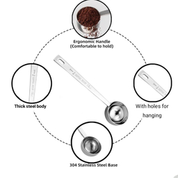 پیمانه اندازه گیری قهوه مدل کاپینگ بسته 2 عددی
