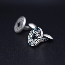 دکمه سردست نقره مردانه کد CSA01