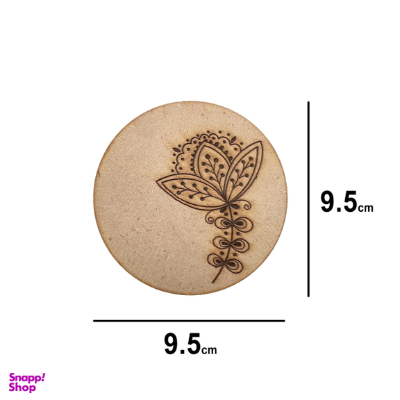 اسلایس چوبی خام مدل شاخه گل کد 87 مجموعه 3 عددی