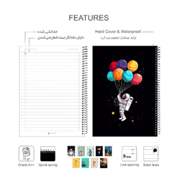 ست لوازم تحریر پدیده نقش طرح مریخی مجموعه 3 عددی