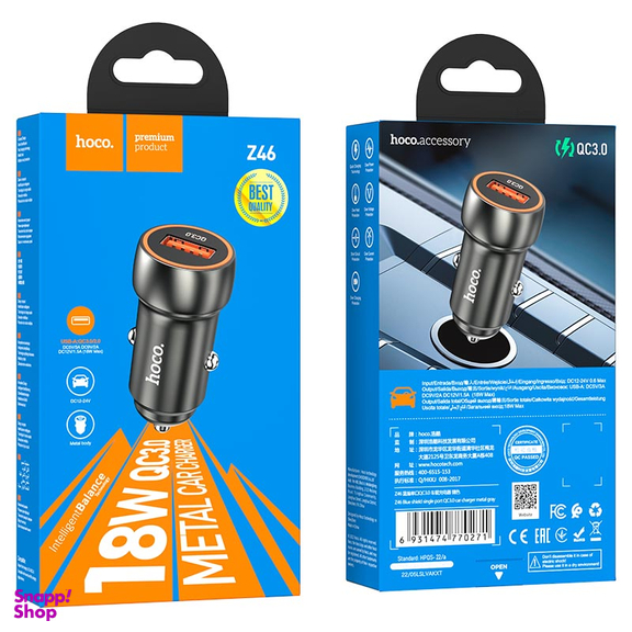 شارژر فندکی 18 وات هوکو مدل Z46 USB