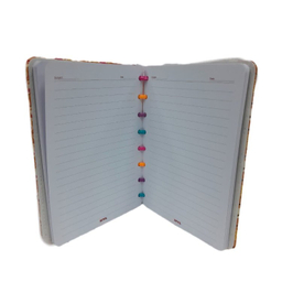 دفتر 100 برگ دکمه ای سویل مدل جلد پارچه ای قابل شستشو طرح jelly کد 4058