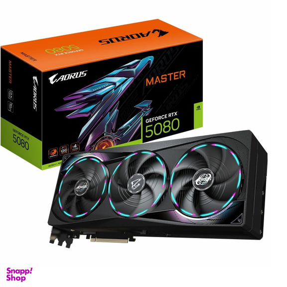 کارت گرافیک گیگابایت مدل RTX 5080 AORUS MASTER 16GB ظرفیت 16 گیگابایت