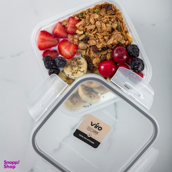 ظرف فریزری ویرو مدل ایزی لاک پلاس مربع 4 کد 114