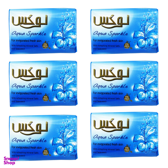 صابون نیلوفر آبی و ترنج لوکس مدل Aqua Sparkle وزن ۹۰ گرم بسته 6 عددی