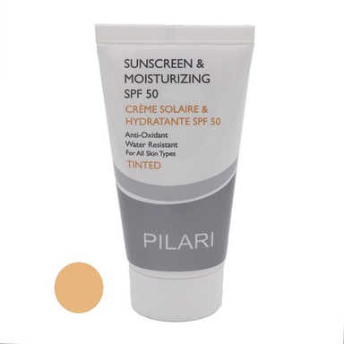 کرم ضد آفتاب رنگی پیلاری  مدل SPF50 مناسب انواع پوست حجم 50 میلی‌ لیتر