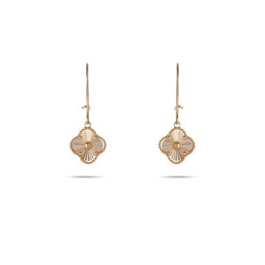 گوشواره طلا 18 عیار زنانه میلی گالری طرح ونکلیف کد MT1881