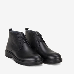 نیم بوت مردانه چرم مونو کد J5514-001 رنگ مشکی